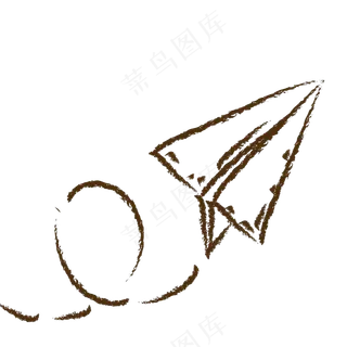 卡通手绘箭头纸飞机PNG免抠元素图片海报背景儿童装饰漂浮