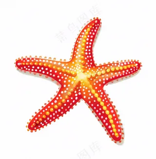 海星海洋卡通插画免抠
