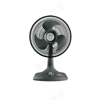 免抠灰色卡通电风扇