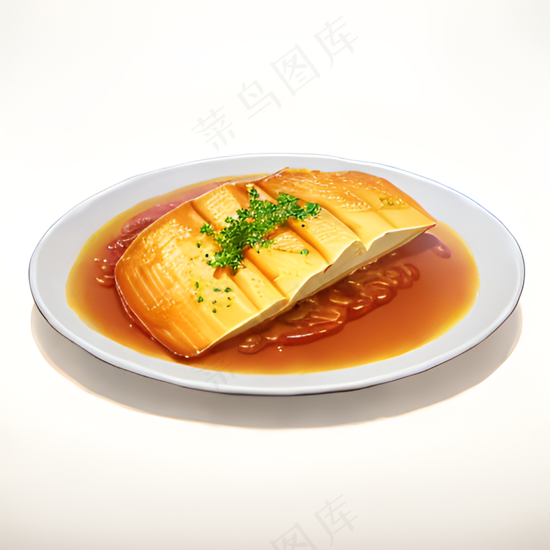 橙色果冻糕点美食西式43