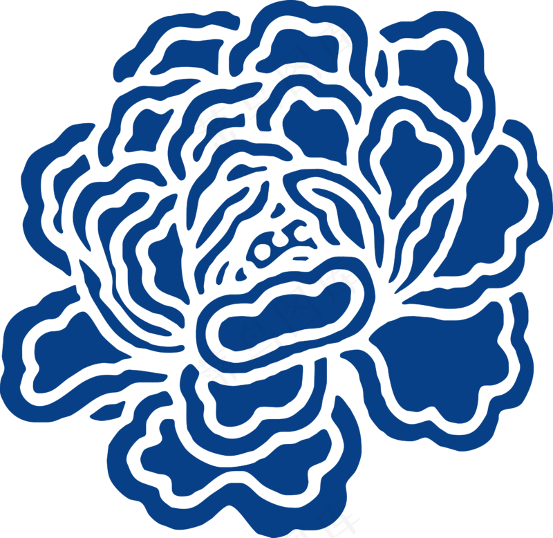 古代青花瓷图案花纹中国风图案祥云纹理传统图腾PNG免扣素材