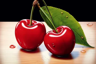 樱桃车厘子水果插画插图背景