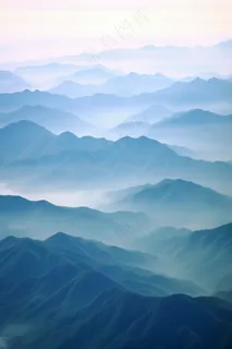 山川山峰层峦叠嶂翠绿摄影图