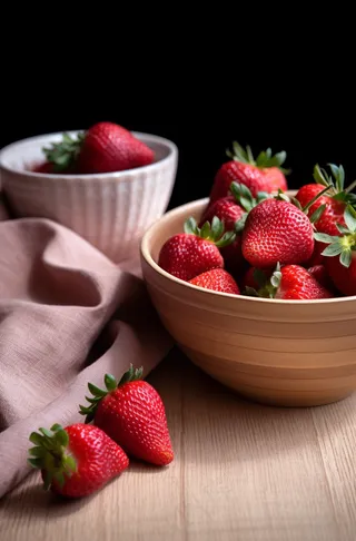 新鲜草莓水果摄影图