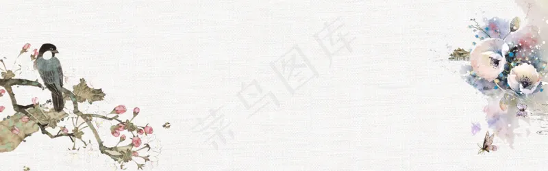 中式水墨PSD分层古风banner模板108psd模版下载