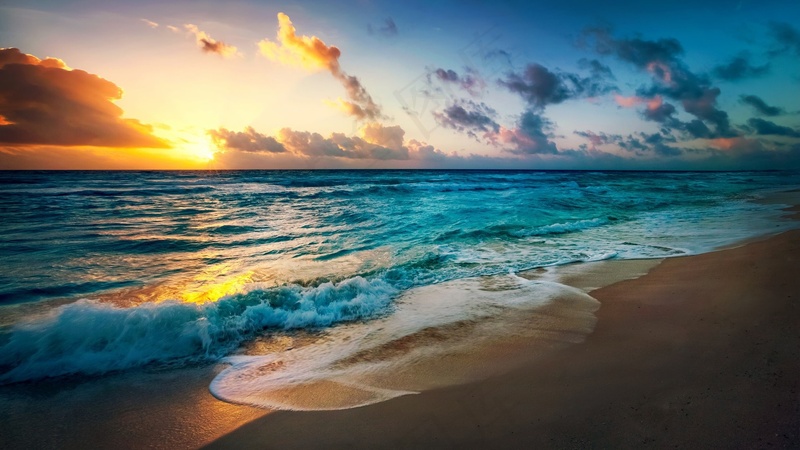 海边夕阳风景