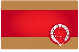 红色情人节贺卡封面矢量AI素材