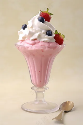 夏日冰淇淋清凉蛋筒甜点摄影图