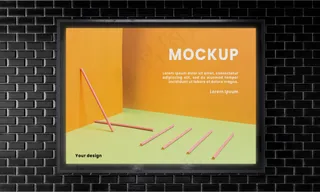 地铁站车站广告牌灯箱样机28样机