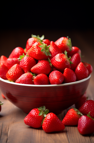 新鲜草莓水果摄影图