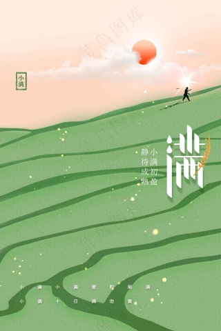 小满节气传统海报