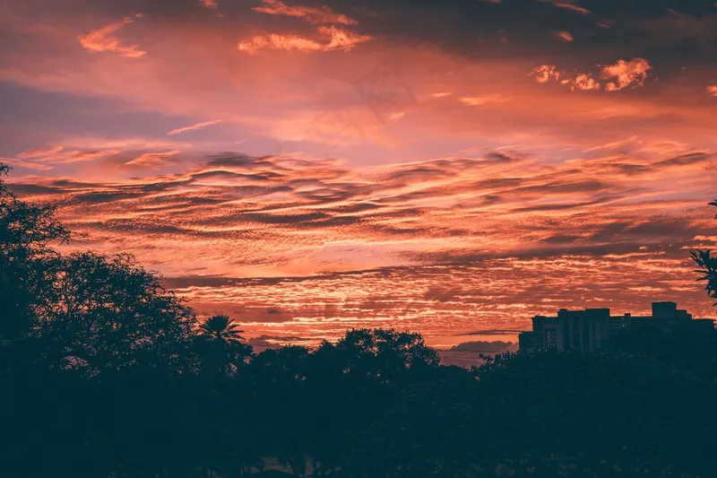 夕阳晚霞图片