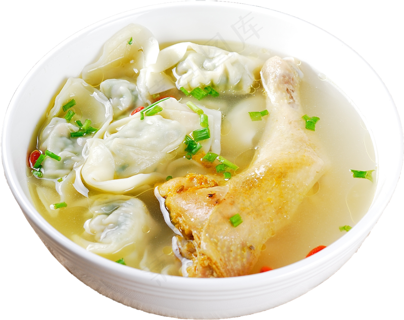 鸡汤馄饨PNG素材