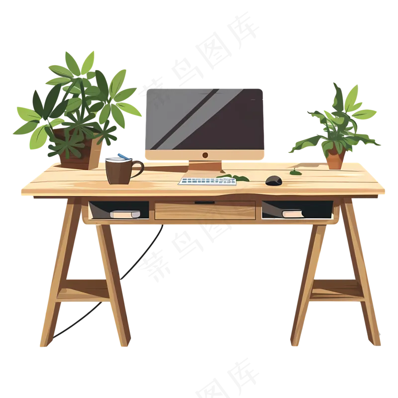 免抠一张电脑桌