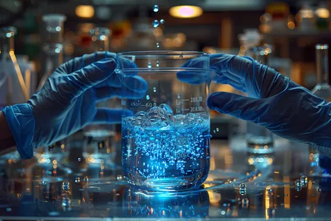 科学实验烧杯液体