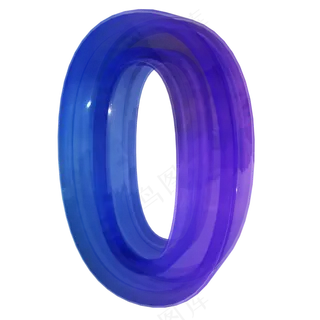 3d渐变玻璃数字0