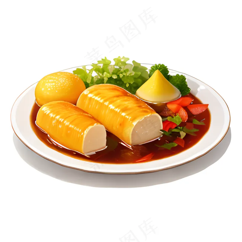 橙色果冻糕点美食西式38