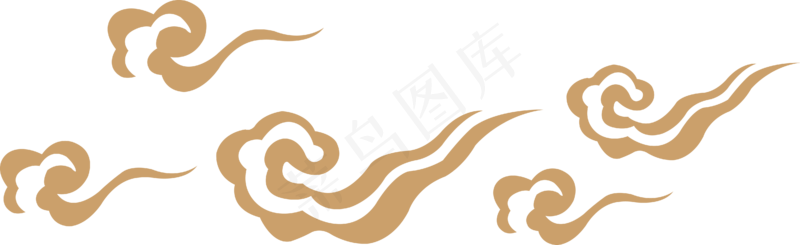 中式传统PNG免扣祥云中国风古典云吉祥图案工笔画创意素材 