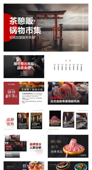 茶憩贩锅物料理加盟商手册资料预览图