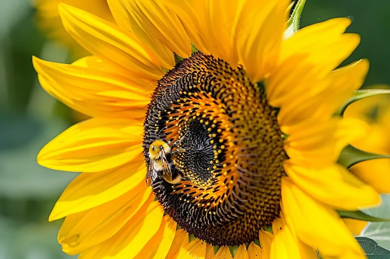 向日葵向阳鲜花摄影图(4032x2688)