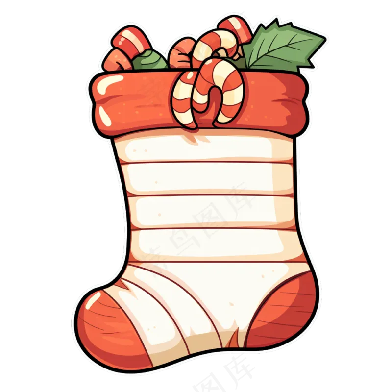 卡通边框文本框圣诞袜子矢量装饰元素便利贴psd模版下载