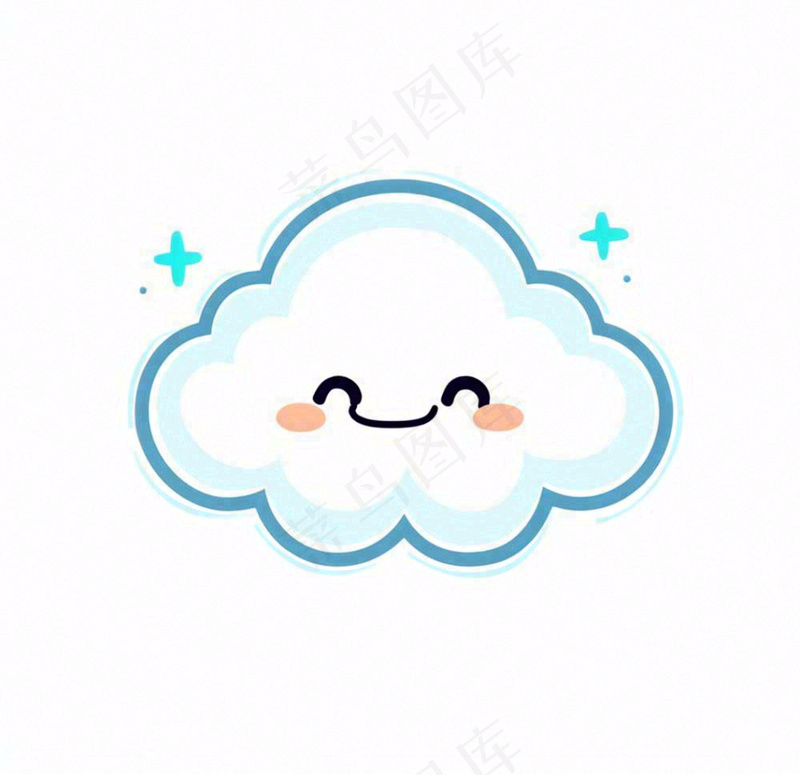 白云云朵天气卡通插画免抠(1056x1024)