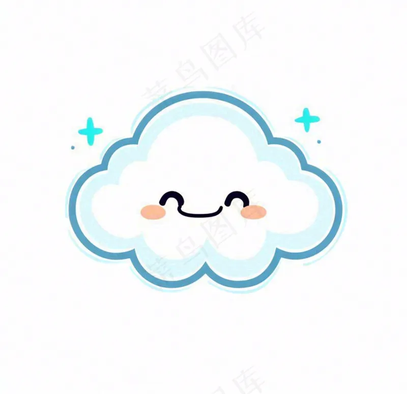 白云云朵天气卡通插画免抠(1056x1024)