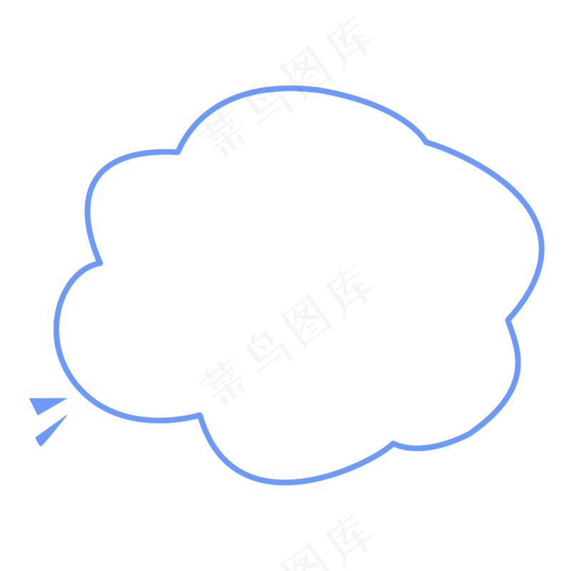 卡通聊天对话方框气泡可爱边框PNG透明免抠装饰图案 PS设计