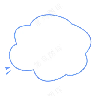 卡通聊天对话方框气泡可爱边框PNG透明免抠装饰图案 PS设计