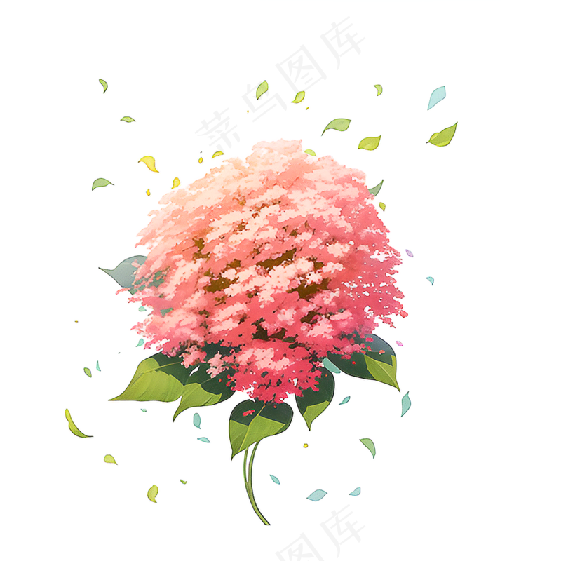 粉色花朵桃花玫瑰免抠素材79