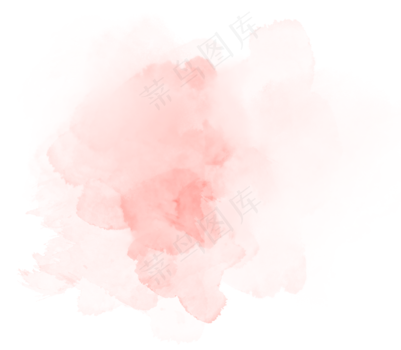 中国新年传统水墨晕染彩色免扣图片素材29