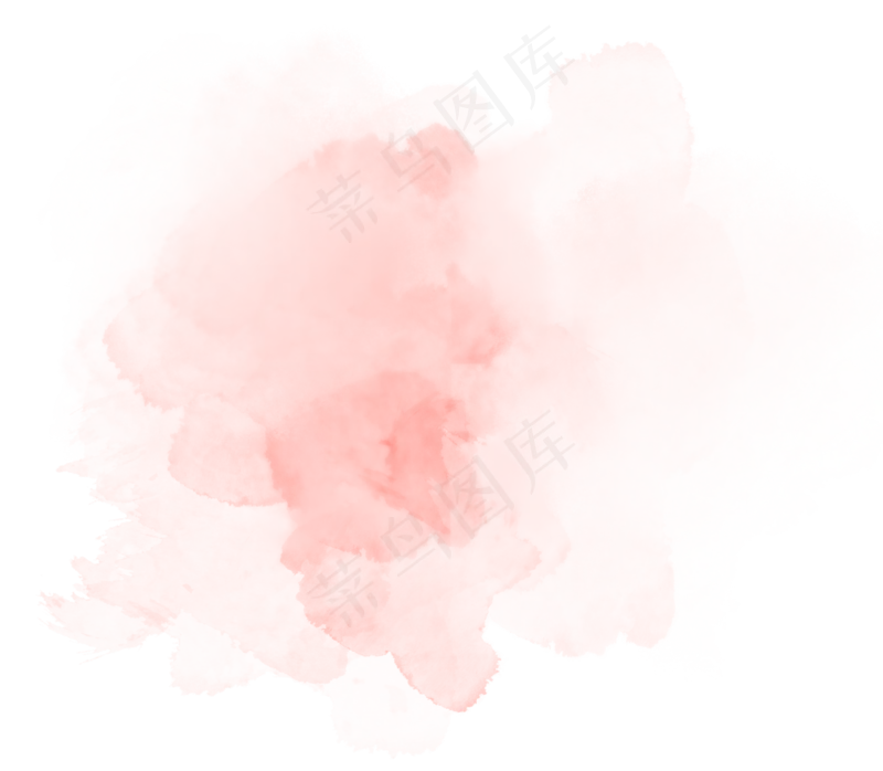 中国新年传统水墨晕染彩色免扣图片素材29
