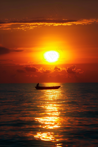 清晨日出朝霞云层摄影图