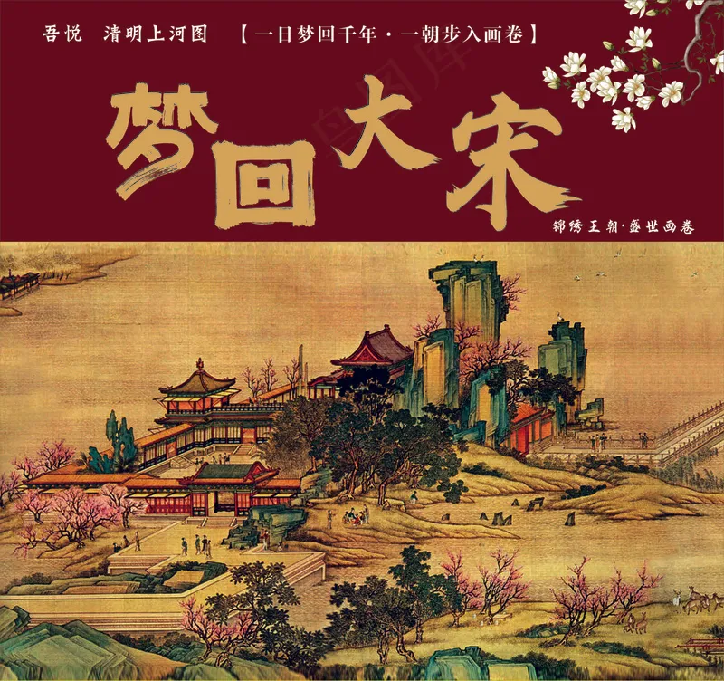 清明上河图大门入口cdr矢量模版下载
