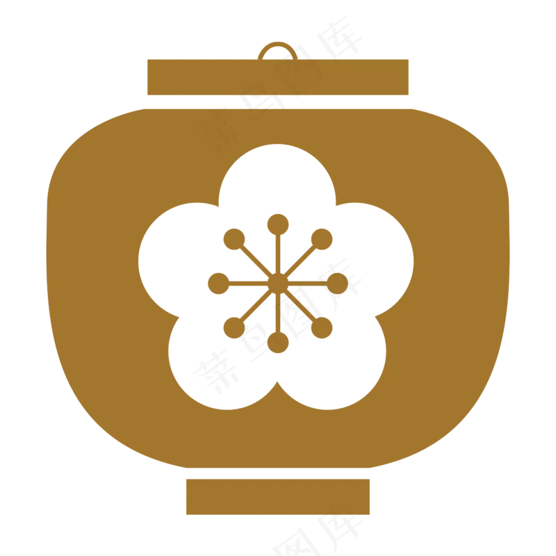 日系和风免扣复古图案元素 (149)