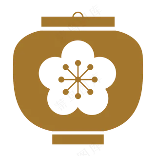 日系和风免扣复古图案元素 (149)