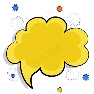 卡通聊天对话方框气泡可爱边框PNG透明免抠装饰图案 PS设计