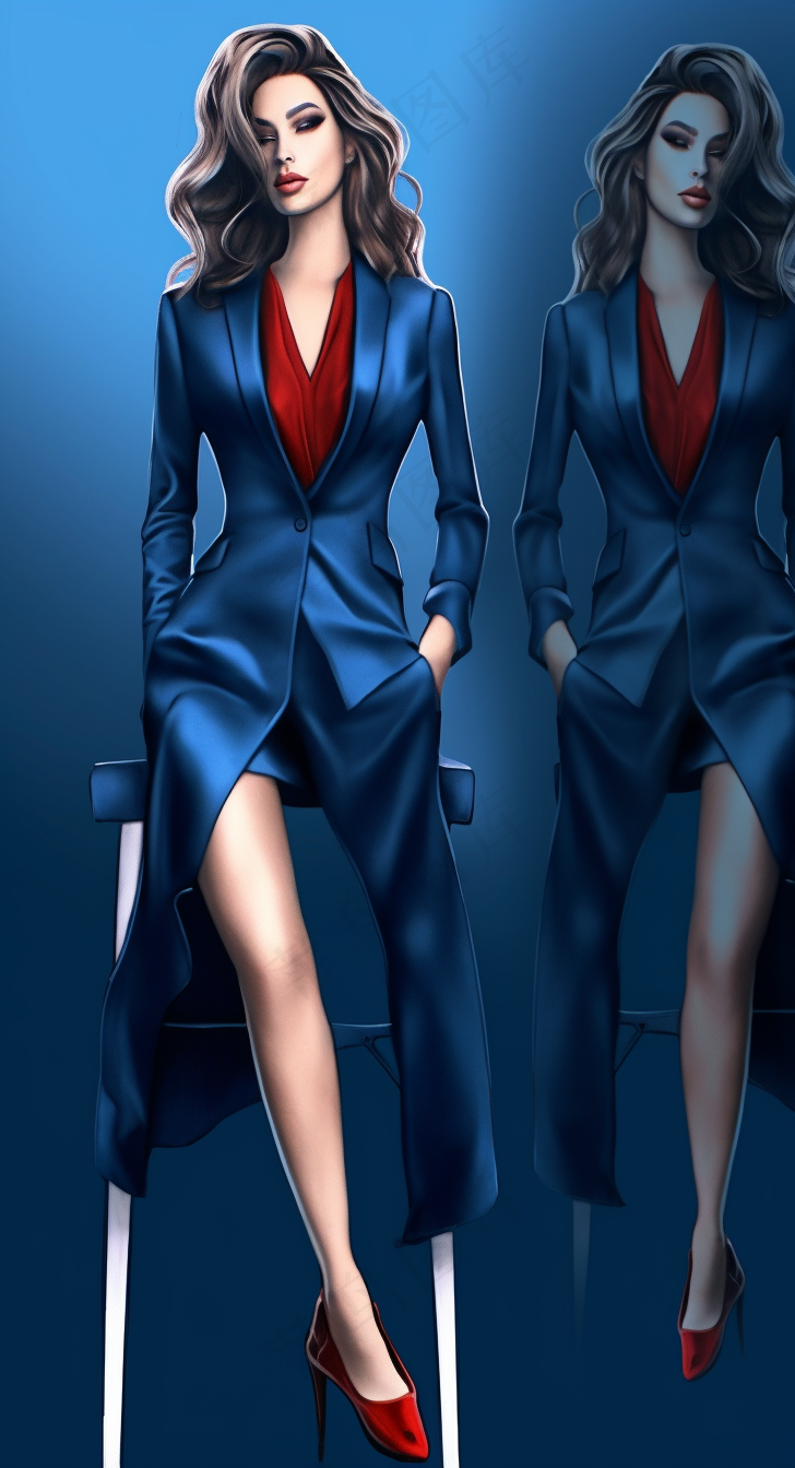 西服礼服定制手稿插画背景(2184x4032)
