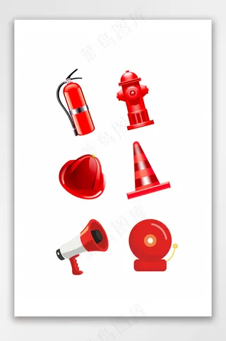 消防安全火警灭火器安全帽套图