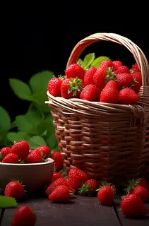 新鲜草莓水果摄影图