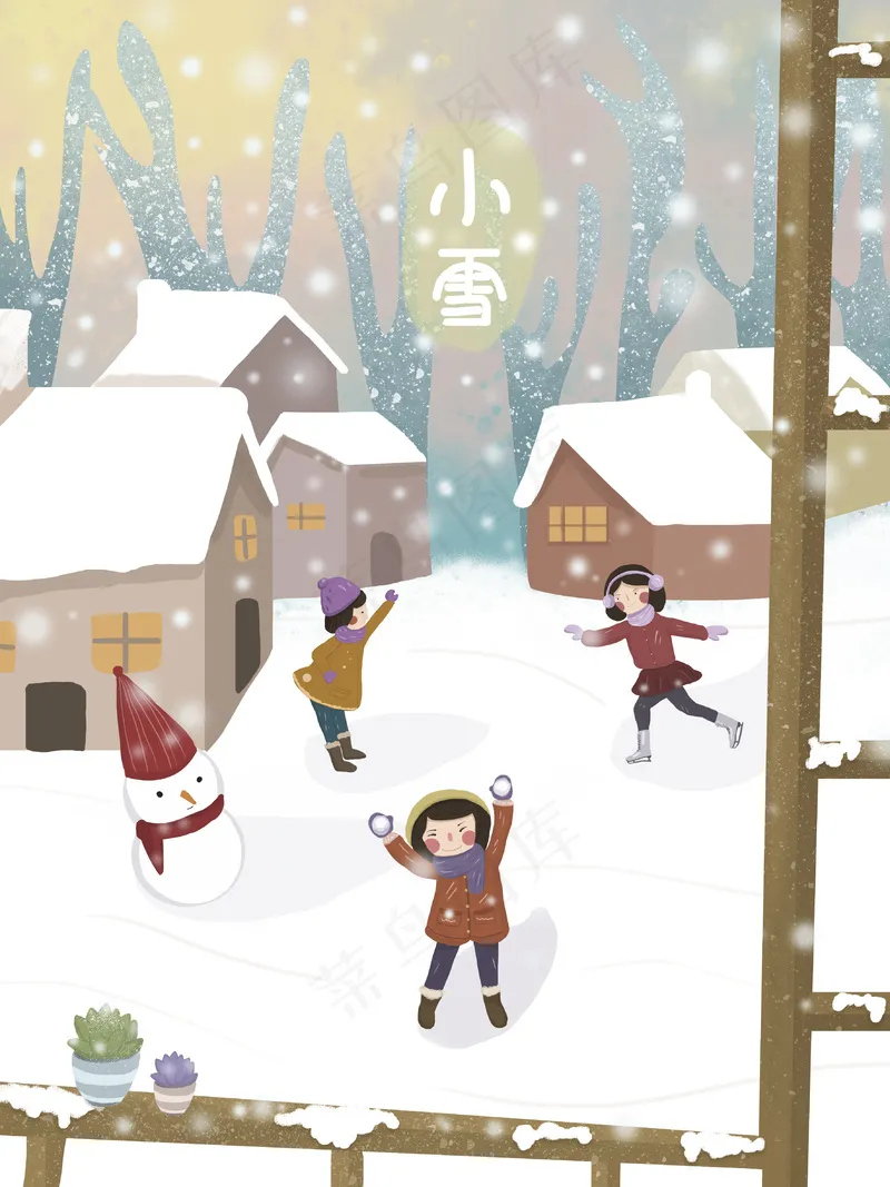 小雪传统24节气海报模板302psd模版下载