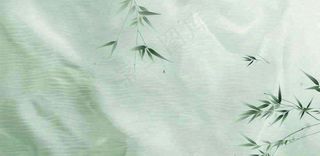 青色雨天竹叶竹子天青色烟雨雨水谷雨清明端午插画背景