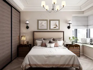美式风格主卧效果图