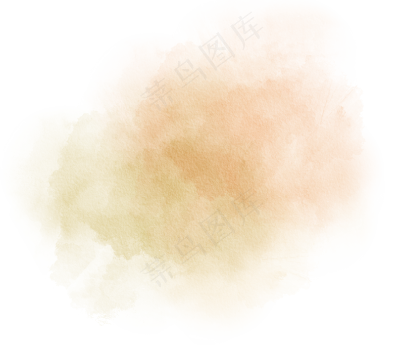 中国新年传统水墨晕染彩色免扣图片素材54