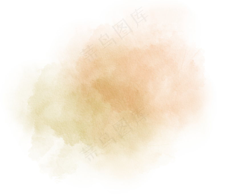中国新年传统水墨晕染彩色免扣图片素材54