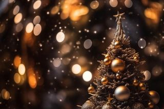 圣诞树浪漫灯光背景