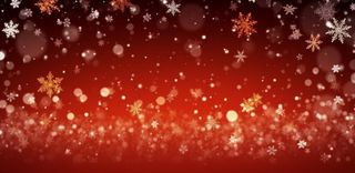 红色闪光粒子雪花光晕灯光喜庆摄影背景图