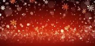 红色闪光粒子雪花光晕灯光喜庆摄影背景图