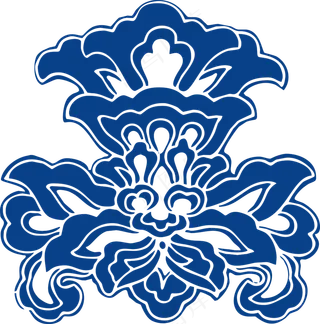 古代青花瓷图案花纹中国风图案祥云纹理传统图腾PNG免扣素材