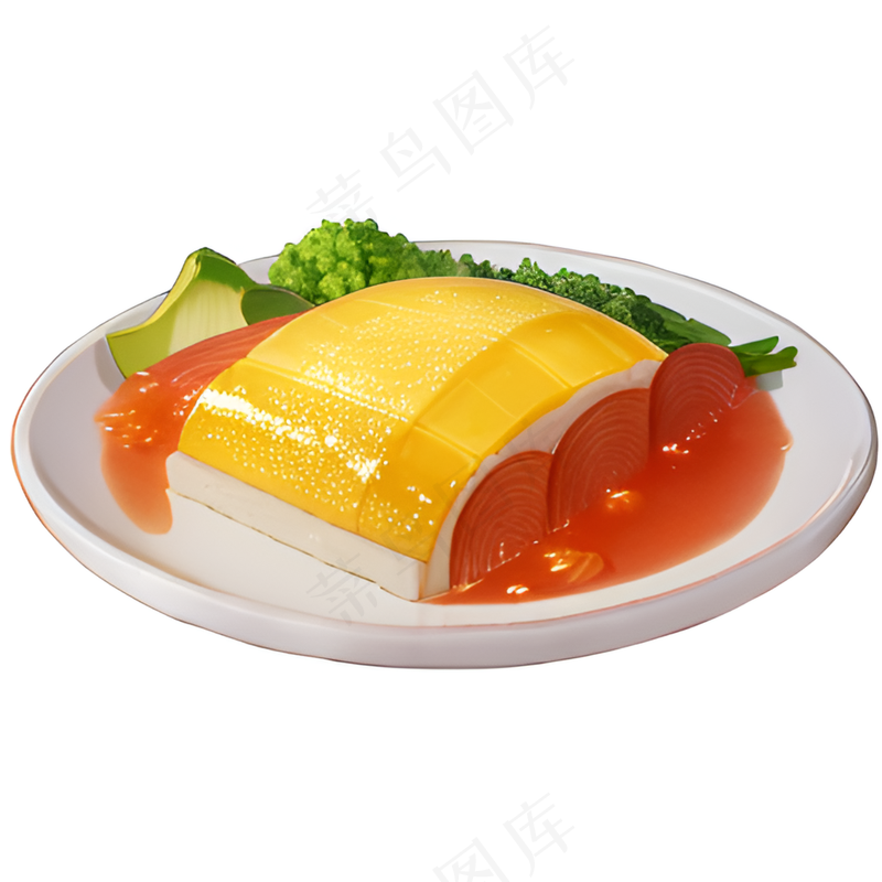 橙色果冻糕点美食西式55